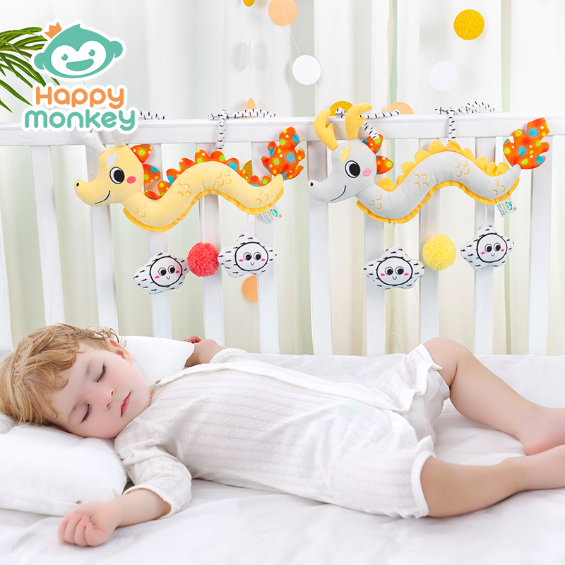 Happy monkey龍寶寶床繞床鈴玩具嬰幼兒推車掛件裝飾搖鈴 北歐
